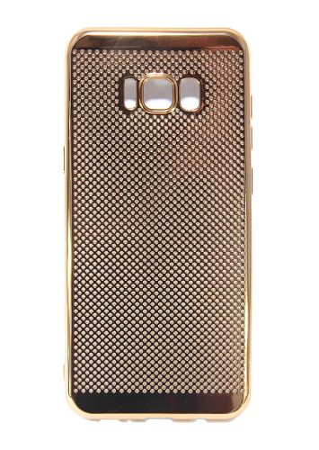 Чехол-накладка для Samsung G955H S8 Plus C-CASE РАМКА перфор TPU золото оптом, в розницу Центр Компаньон