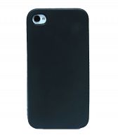 Купить Чехол-накладка для iPhone 4/4S FASHION TPU матовый б/отв. черный оптом, в розницу в ОРЦ Компаньон