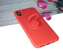 Купить Чехол-накладка для iPhone X/XS SOFT TOUCH TPU КОЛЬЦО красный  оптом, в розницу в ОРЦ Компаньон