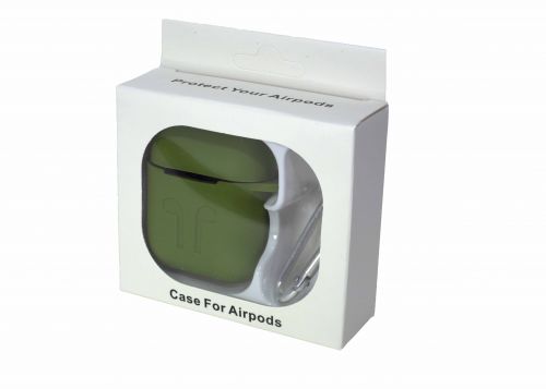 Чехол для наушников Airpods Silicone оливковый - оптовая продажа фото 3 Чехол для наушников Airpods Silicone оливковый - фото фото 3