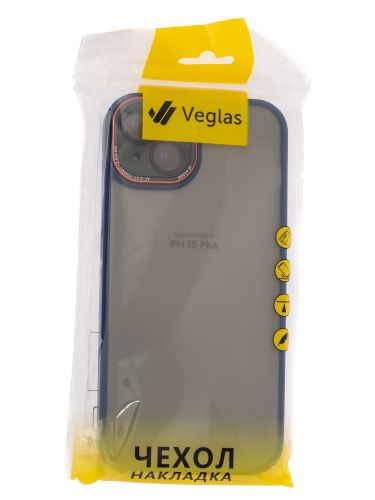Чехол-накладка для iPhone 15 Plus VEGLAS Crystal Shield синий оптом, в розницу Центр Компаньон фото 3