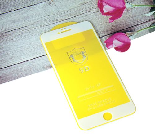 Защитное стекло для iPhone 6 (5.5) FULL GLUE (желтая основа) пакет белый оптом, в розницу Центр Компаньон