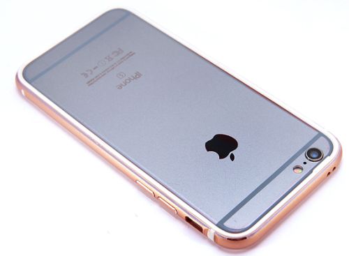 Бампер для iPhone 6/6S Metal+TPU розовое золото оптом, в розницу Центр Компаньон фото 3