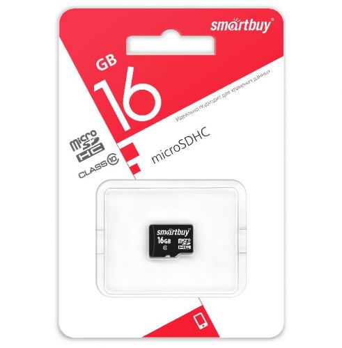 Карта памяти MicroSD 16 Gb Класс 10 Smart Buy UHS-1 без адаптер - фото