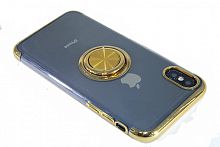 Купить Чехол-накладка для iPhone X/XS ELECTROPLATED TPU КОЛЬЦО золото оптом, в розницу в ОРЦ Компаньон