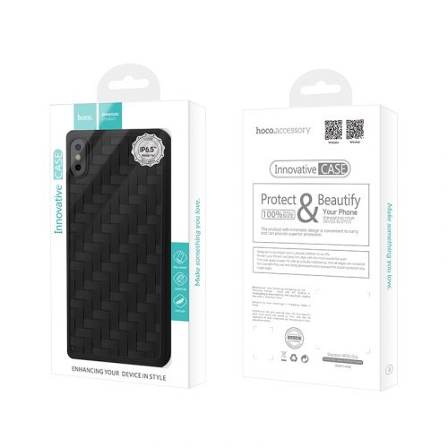 Чехол-накладка для iPhone X/XS HOCO TRACERY TPU черный - фото фото 2