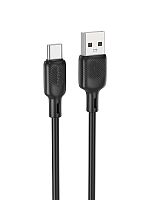 Кабель USB Type-C BOROFONE BX113 Lenny 3A 1м черный - фото