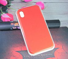 Чехол-накладка для iPhone X/XS VEGLAS SILICONE CASE оранжевый (13) - фото