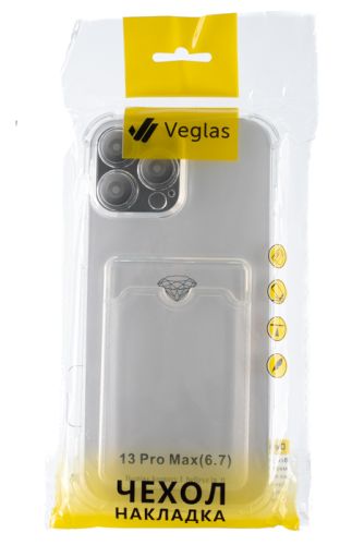 Чехол-накладка для iPhone 13 Pro Max VEGLAS Air Pocket прозрачный оптом, в розницу Центр Компаньон фото 4