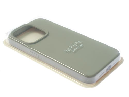 Чехол-накладка для iPhone 15 Pro SILICONE CASE закрытый серый (23) оптом, в розницу Центр Компаньон фото 2
