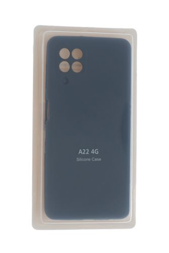 Чехол-накладка для Samsung A225F A22 SILICONE CASE закрытый темно-синий (8) - фото