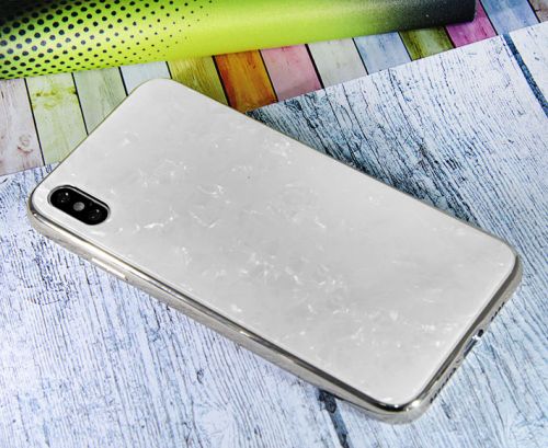 Чехол-накладка для iPhone XS Max SPANGLES GLASS TPU белый																														 оптом, в розницу Центр Компаньон фото 3