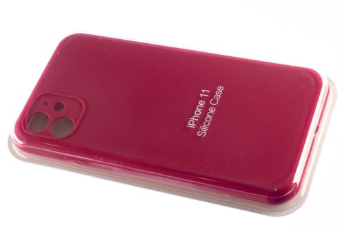 Чехол-накладка для iPhone 11 SILICONE CASE Защита камеры вишневый (36) оптом, в розницу Центр Компаньон фото 2