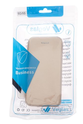 Чехол-книжка для iPhone 5/5S/5SE VEGLAS BUSINESS золото - фото фото 4