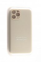 Чехол-накладка для iPhone 11 Pro SILICONE CASE Защита камеры кремовый (11) - фото