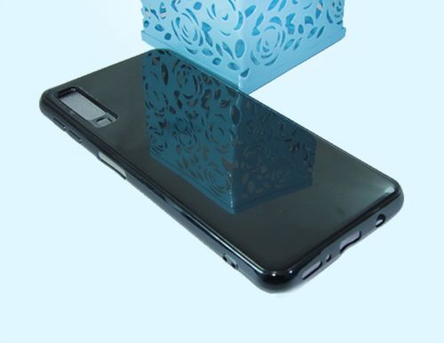 Чехол-накладка для Samsung A750F A7 2018 ELECTROPLATED TPU+PET черный - фото фото 3