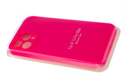 Чехол-накладка для iPhone 13 Pro Max VEGLAS SILICONE CASE Защита камеры глубокий розовый (47) - фото фото 2