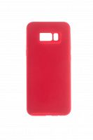 Чехол-накладка для Samsung G955F S8 Plus SILICONE CASE OP закрытый красный (1) - фото