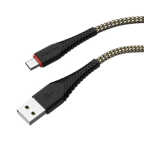 Кабель USB-Micro USB BOROFONE BX25 Powerful 2.4A 1м черный оптом, в розницу Центр Компаньон фото 2