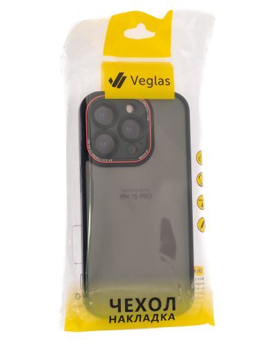 Чехол-накладка для iPhone 15 Pro VEGLAS Crystal Shield черный оптом, в розницу Центр Компаньон фото 3