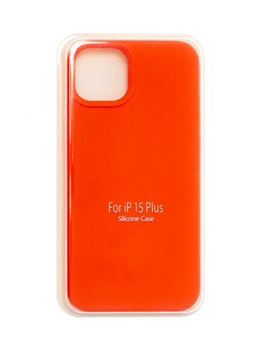 Чехол-накладка для iPhone 15 Plus SILICONE CASE закрытый оранжевый (13) оптом, в розницу Центр Компаньон