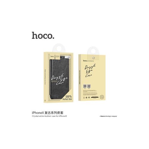 Чехол-книжка для iPhone X/XS HOCO CRYSTAL черный - оптовая продажа фото 2 Чехол-книжка для iPhone X/XS HOCO CRYSTAL черный - фото фото 2