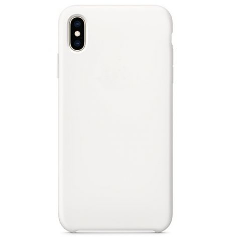 Чехол-накладка для iPhone XS Max SILICONE CASE AAA белый - фото