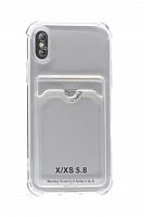 Чехол-накладка для iPhone X/XS VEGLAS Air Pocket прозрачный - фото