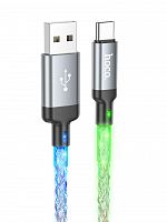 Кабель USB Type-C HOCO U112 Shine 3.0A 1.2м серый - фото