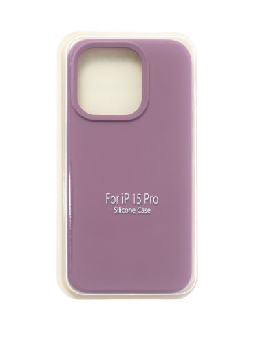 Чехол-накладка для iPhone 15 Pro VEGLAS SILICONE CASE закрытый лавандовый (62) - фото