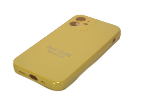 Чехол-накладка для iPhone 12 Mini VEGLAS SILICONE CASE NL Защита камеры желтый (4) оптом, в розницу Центр Компаньон фото 2
