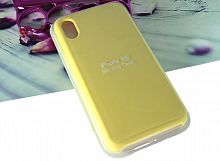 Чехол-накладка для iPhone XR SILICONE CASE желтый (4) - фото