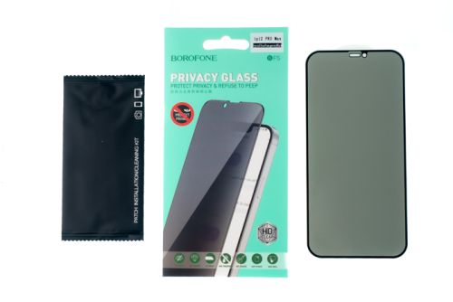Защитное стекло для iPhone 12 Pro Max BOROFONE BF5 Privacy черный оптом, в розницу Центр Компаньон фото 2