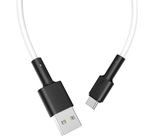 Кабель USB Type-C BOROFONE BX31 Soft silicone 3A 1м белый оптом, в розницу Центр Компаньон фото 3