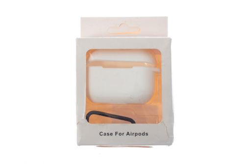 Чехол для наушников Airpods Pro Silicone P1 белый, Ограниченно годен - фото фото 2