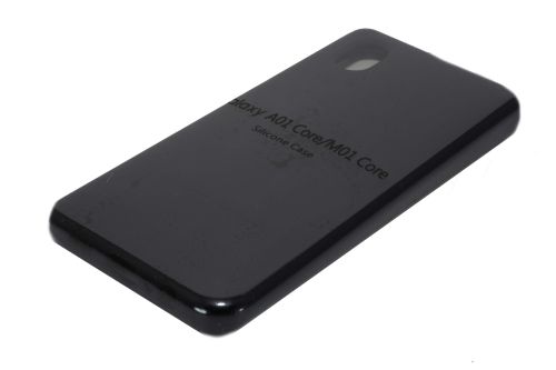 Чехол-накладка для Samsung A013F A01 Core SILICONE CASE закрытый черный (3) оптом, в розницу Центр Компаньон фото 2
