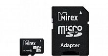 Карта памяти MicroSD 4 Gb Класс 10 Mirex адаптер - фото