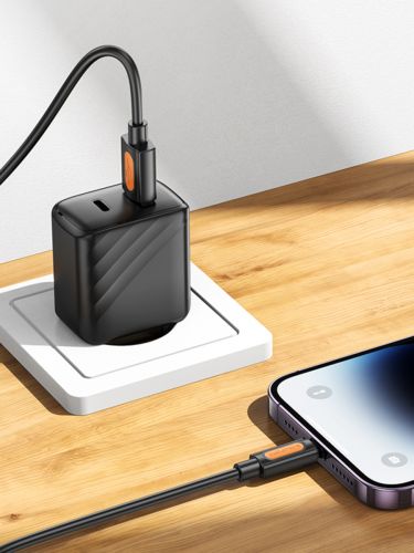 Кабель USB Lightning 8Pin BOROFONE BX114 Structure 3A 1м черный - оптовая продажа фото 5 Кабель USB Lightning 8Pin BOROFONE BX114 Structure 3A 1м черный - фото фото 5