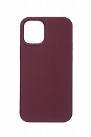 Чехол-накладка для iPhone 12 Mini SILICONE TPU NL поддержка MagSafe бордовый коробка - фото