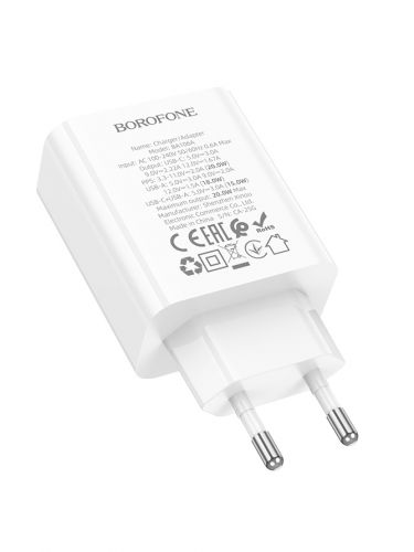 СЗУ Type-C BOROFONE BA106A Stellar 3A PD20W QC3.0 белый - фото фото 3