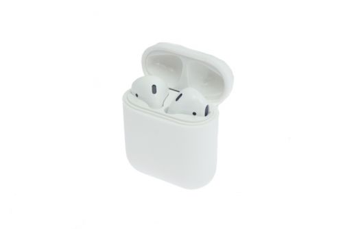 Чехол для наушников Airpods Silicone без карабина белый - оптовая продажа Чехол для наушников Airpods Silicone без карабина белый - фото