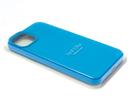Чехол-накладка для iPhone 15 Plus SILICONE CASE закрытый синий (3) - фото фото 2