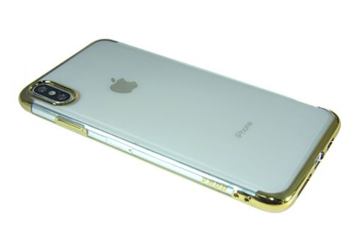 Чехол-накладка для iPhone XS Max ELECTROPLATED TPU DOKA золото - фото фото 4