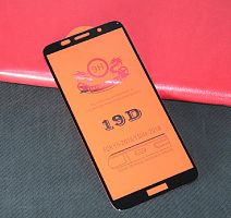 Защитное стекло для HUAWEI Y5 2018 19D FULL GLUE пакет черный - фото