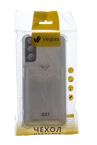 Чехол-накладка для Samsung G991 S21 VEGLAS Air Pocket прозрачный оптом, в розницу Центр Компаньон фото 4