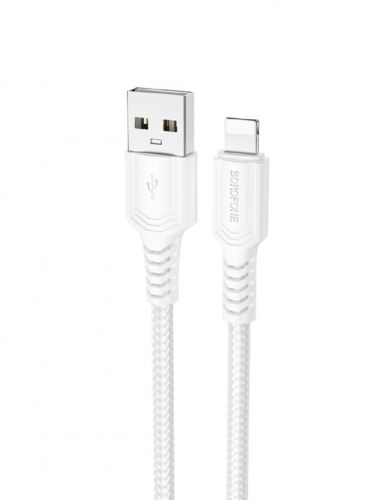 Кабель USB Lightning 8Pin BOROFONE BX116 3A 1м белый - оптовая продажа Кабель USB Lightning 8Pin BOROFONE BX116 3A 1м белый - фото