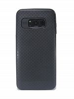Чехол-накладка для Samsung G955H S8 Plus GRID CASE TPU+PC черный - фото
