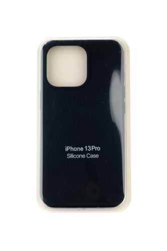 Чехол-накладка для iPhone 13 Pro SILICONE CASE закрытый (18) черный - фото