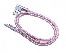 Купить Кабель USB Lightning 8Pin Design L metal 1м розовый  оптом, в розницу в ОРЦ Компаньон