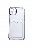 Чехол-накладка для iPhone 15 Plus VEGLAS Air Pocket черно-прозрачный - фото